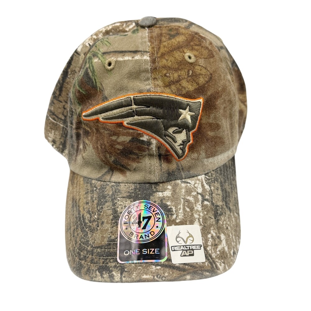 47 Brand NFL Patriots Baseball Cap Realtree AP Camouflage Brown Green Adjustable